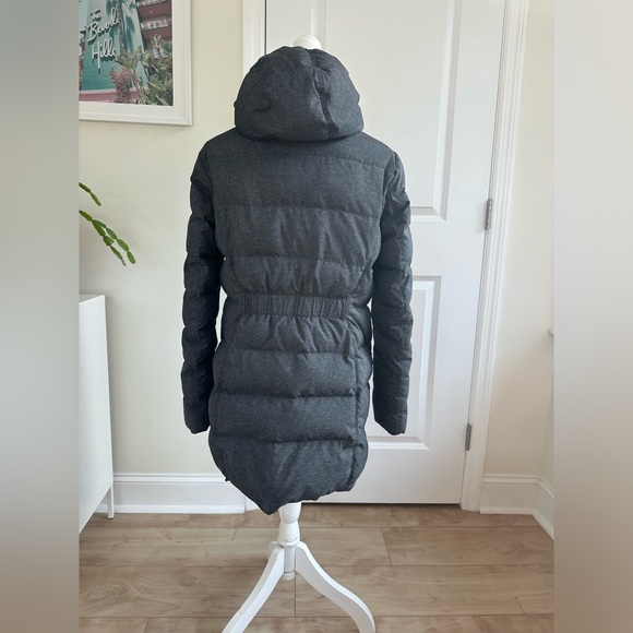 Lands’ End dark Charcoal Gray women’s puffer winter coat down jacket size Small - Picture 5 of 16